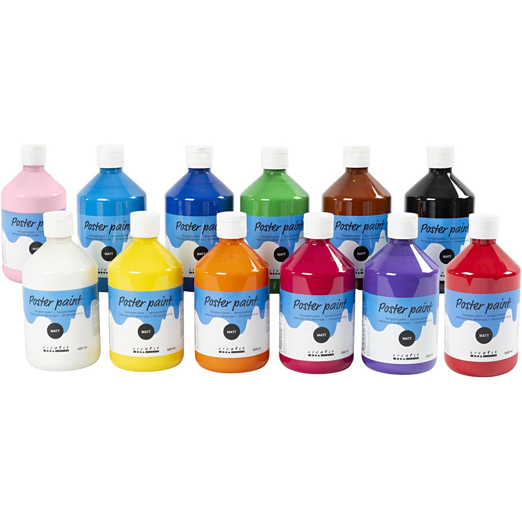 Pintura póster mate colores surtidos 500 ml