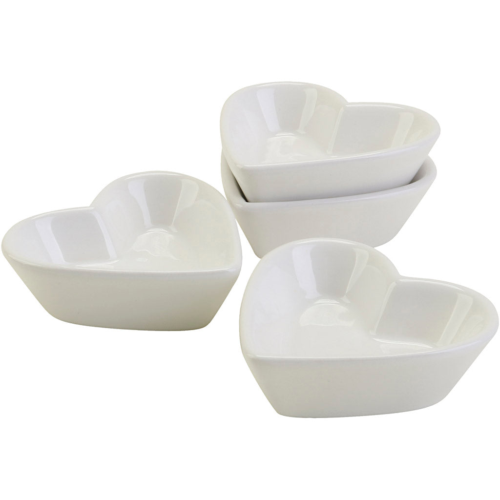 Cuencos con forma de corazón ⌀ 8 cm — 12 ud (1 pack)