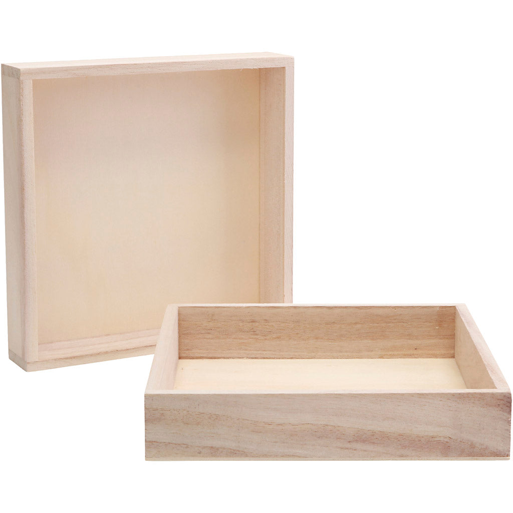 Marcos de madera con bordes 16.2x16.2x3 cm — 10 ud (1 pack)