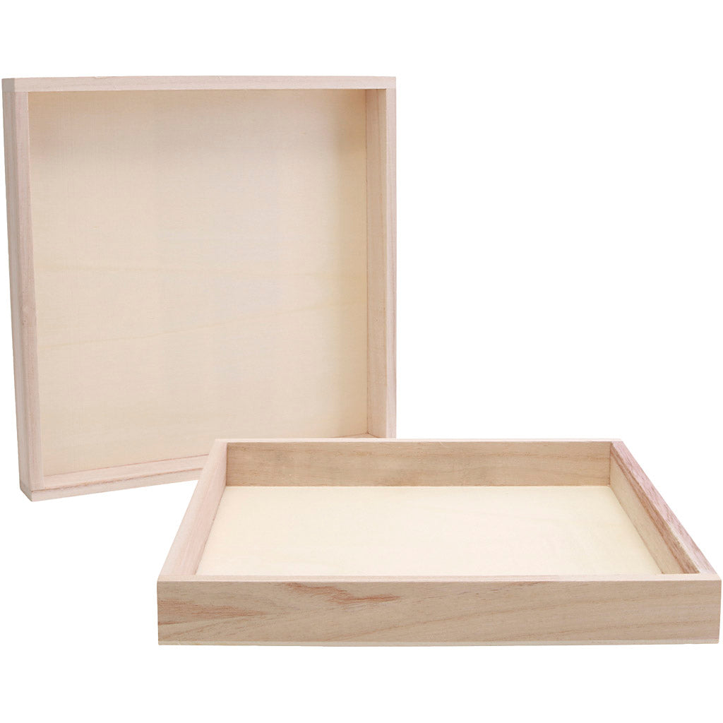 Marcos de madera con bordes 24.5x24.5x3 cm — 10 ud (1 pack)