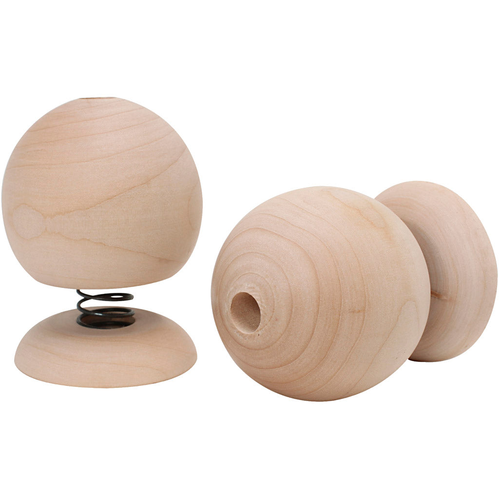 Figura saltarina de madera ⌀ 50 mm — 12 ud (1 pack)