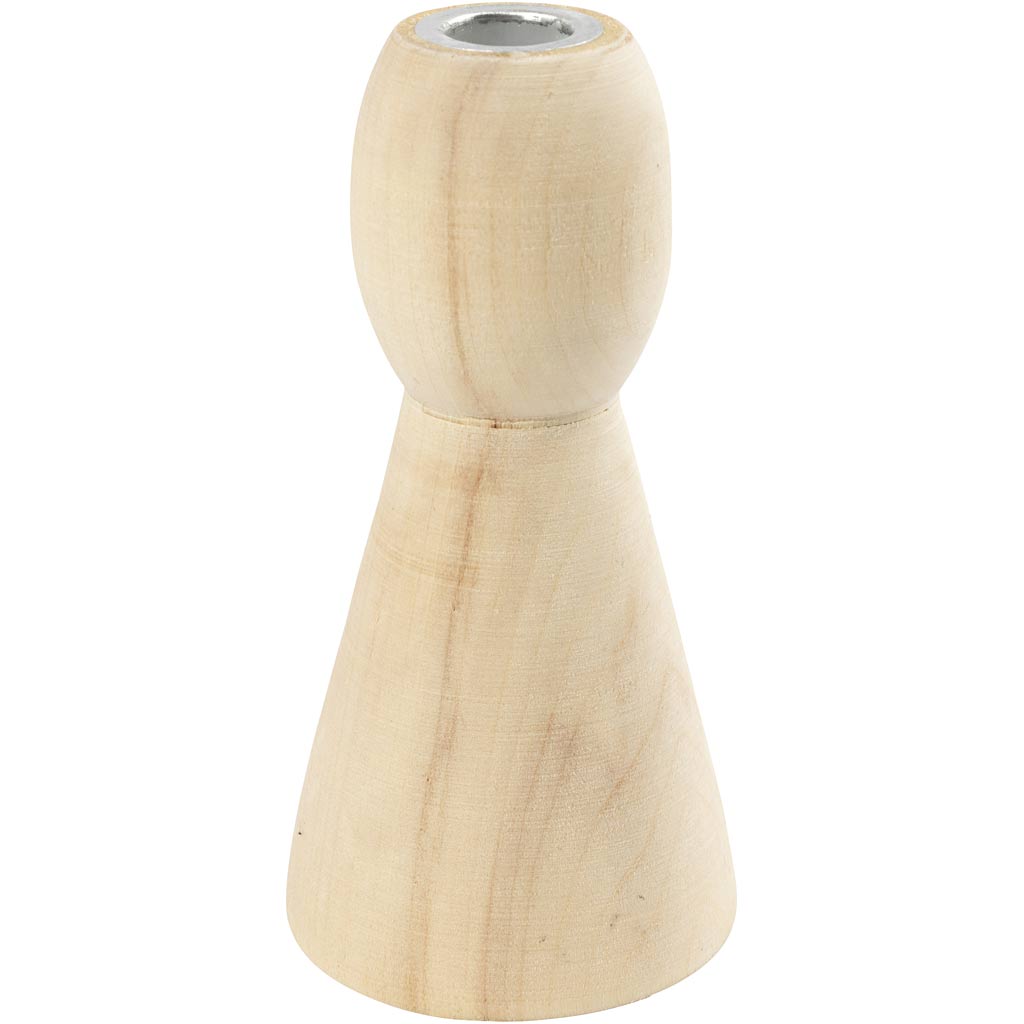 Portavelas cónicos de madera — 1 ud