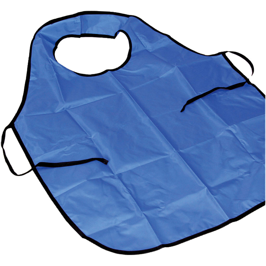 Delantal con cuello azul L: 70 cm — 1 ud