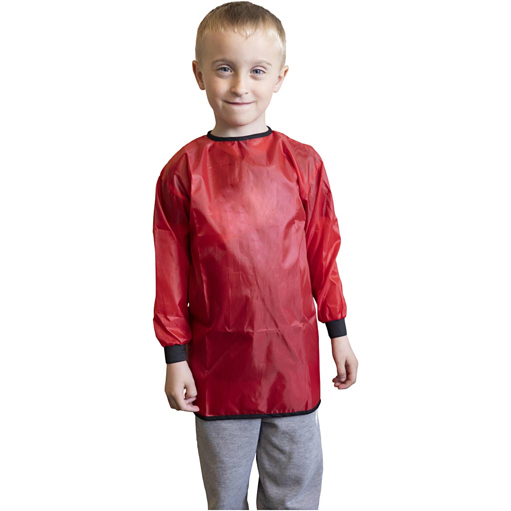 Bata de pintor rojo L: 55 cm — 1 ud
