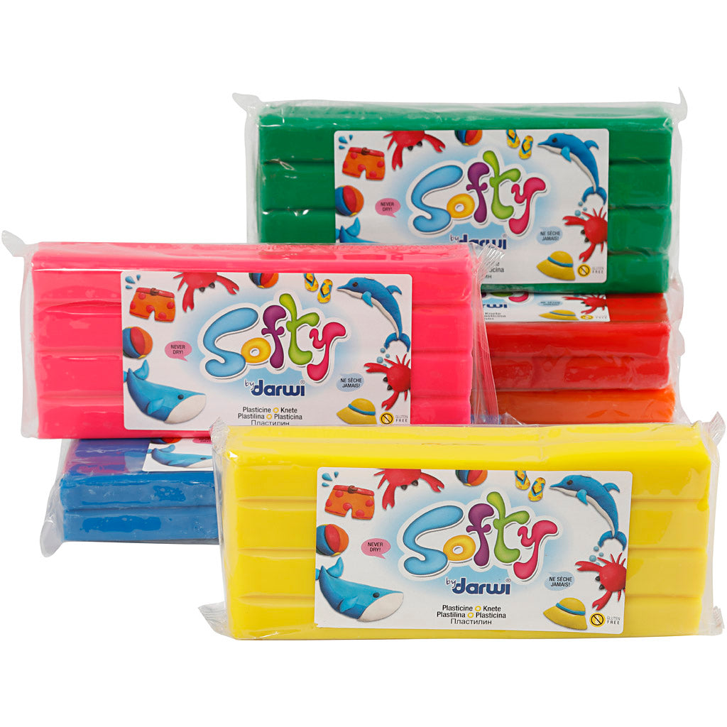 Arcilla blanda Softy colores surtidos 500 g