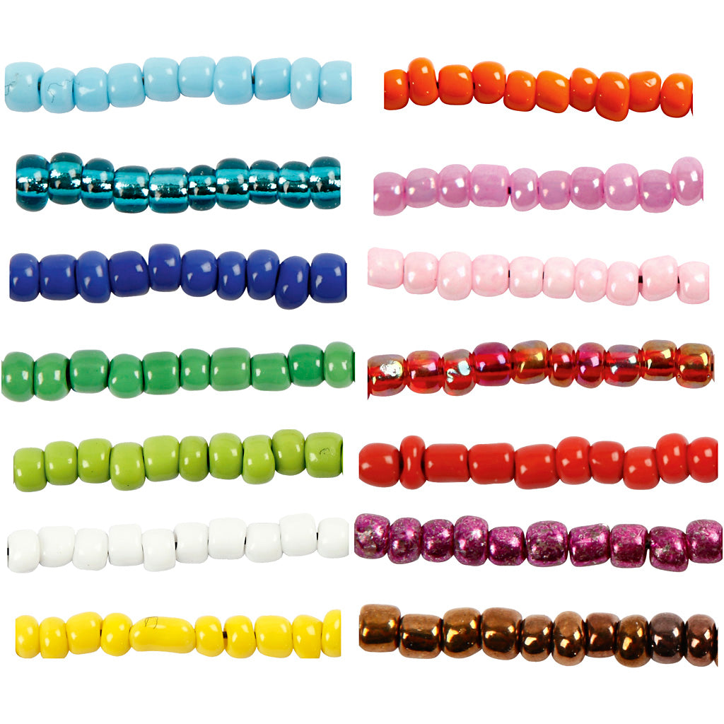 Mostacillas rocalla colores surtidos ⌀ 3 mm 25 g