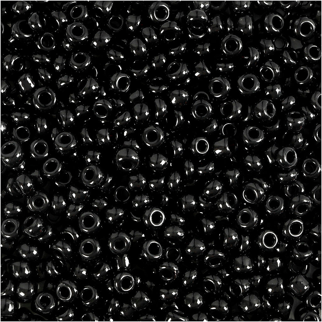 Mostacillas rocalla negro ⌀ 3 mm 500 g