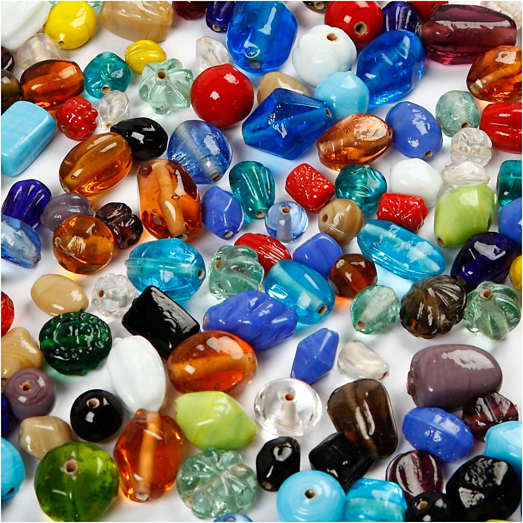 Cuentas de cristal colores surtidos 1 mm 1000 g