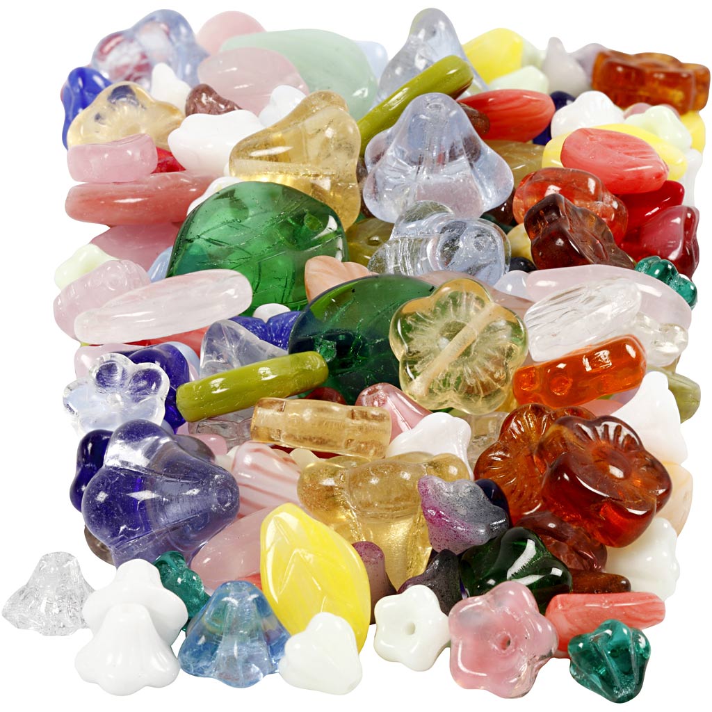 Cuentas de cristal colores surtidos 350 g