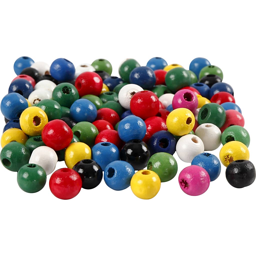 Cuentas de madera colores surtidos 2 mm — 200 ud (1 pack)
