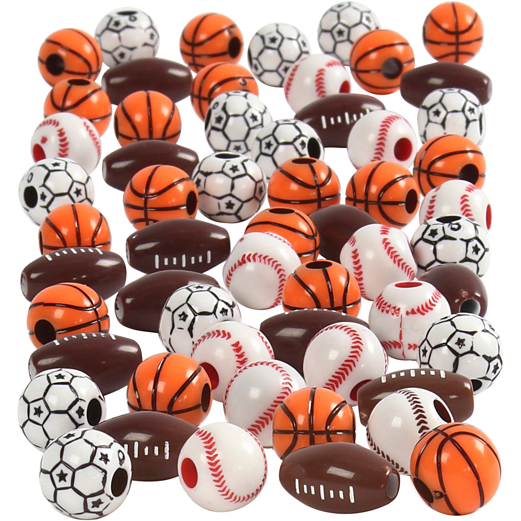 Cuentas deportivas colores surtidos 270 g