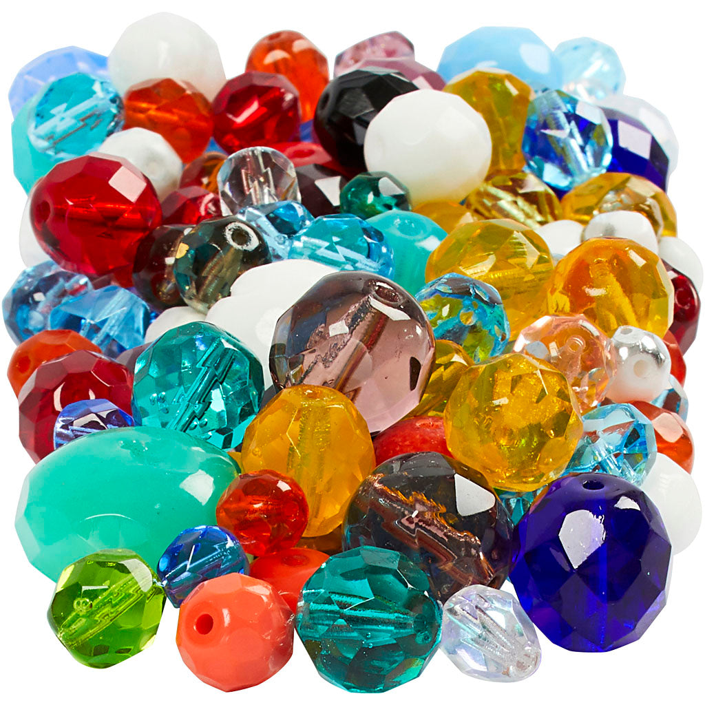 Cuentas facetadas colores surtidos 400 g