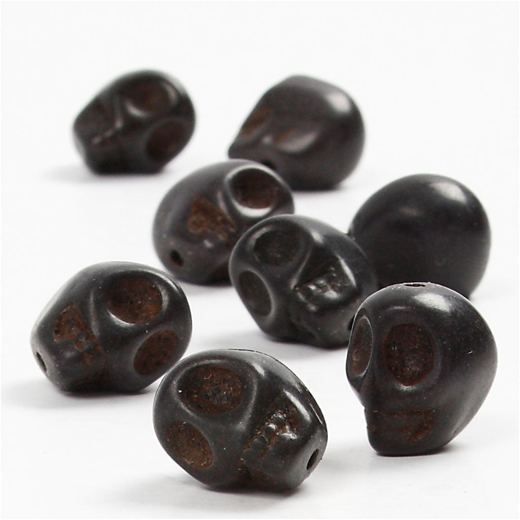 Cuentas de howlita negro 1.5 mm — 32 ud (1 pack)