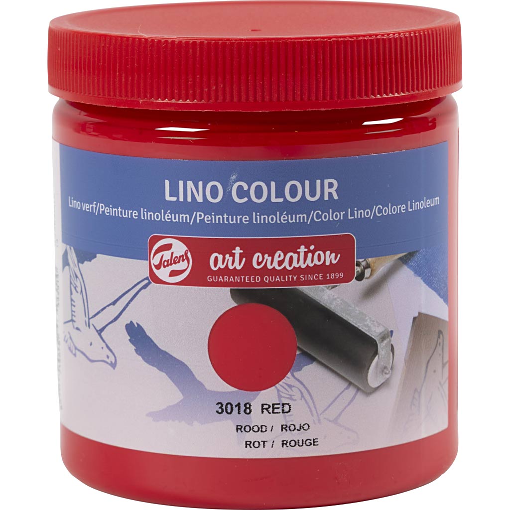 Tinta para linograbado rojo 250 ml