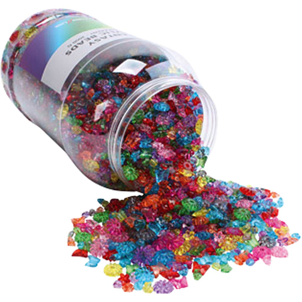 Cubo de cuentas de plástico colores surtidos 3000 g