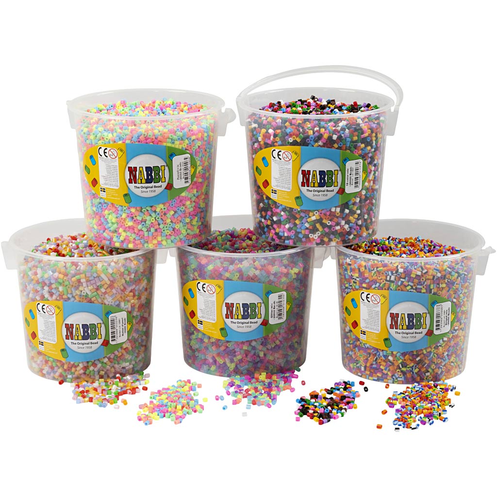 Cuentas fusibles Hama/Nabbi 5x5 mm — 5x20000 ud (1 pack)