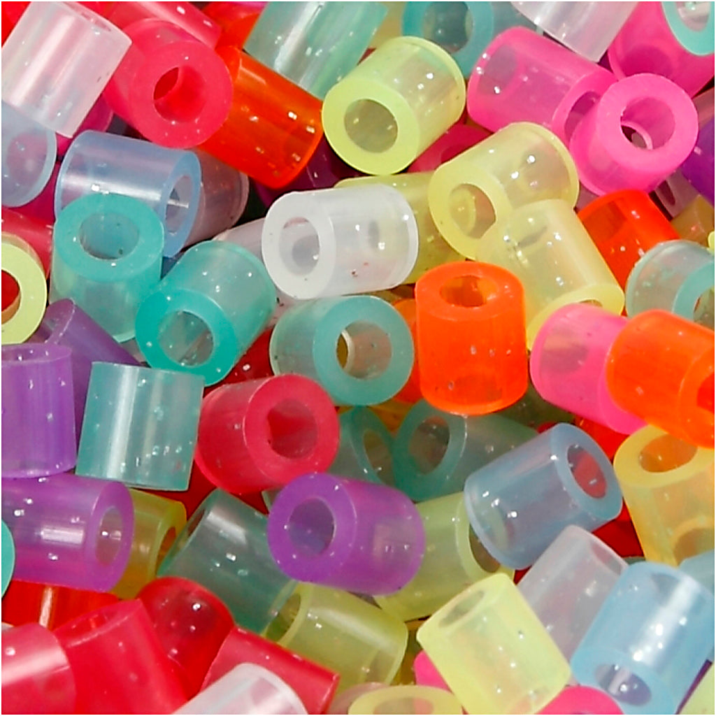 Cuentas fusibles Hama/Nabbi con purpurina 5x5 mm — 30000 ud (1 pack)