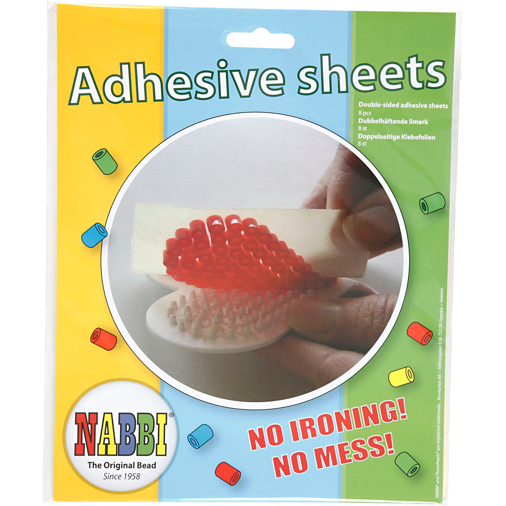 Lámina adhesiva transparente 15x15 cm — 8 hojas (1 pack)