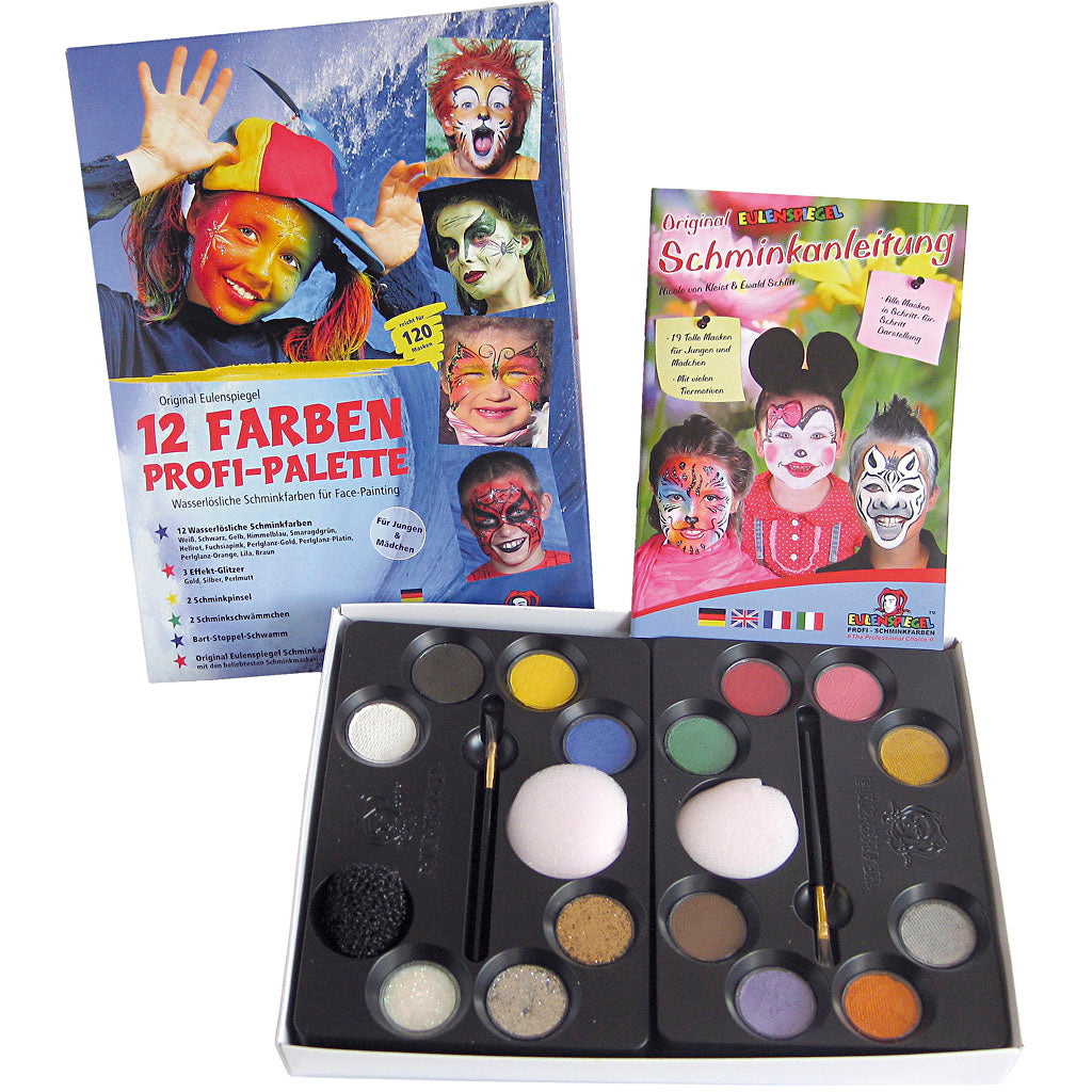 Set de maquillaje al agua paso a paso colores surtidos — 1 set