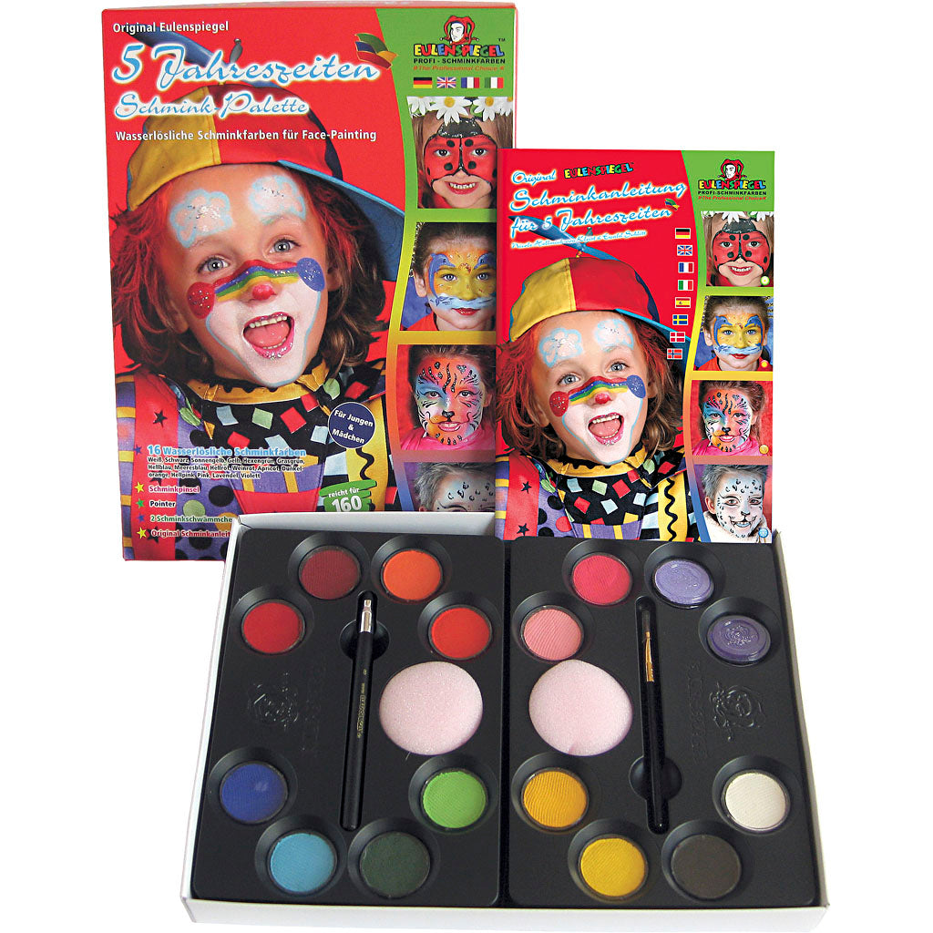 Set de maquillaje al agua paso a paso colores surtidos — 1 set