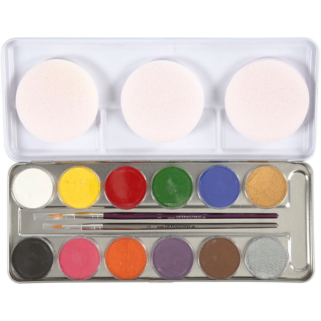 Maquillaje facial al agua colores surtidos