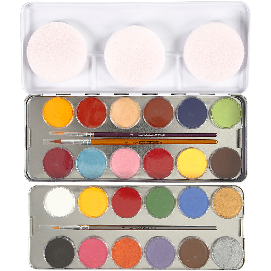 Maquillaje facial al agua colores surtidos