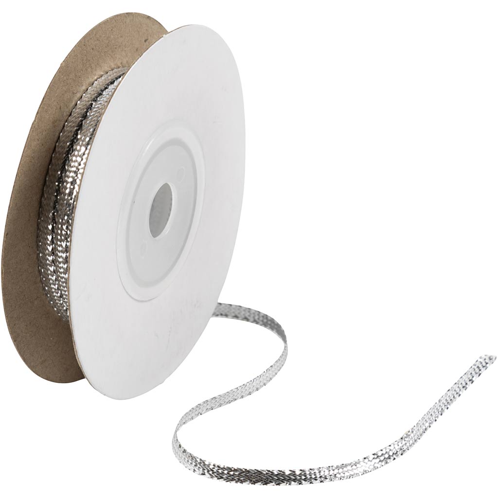 Cinta metálica plateado — 20 m (1 rollo)