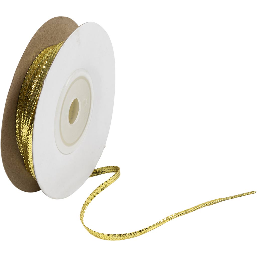 Cinta metálica dorado — 20 m (1 rollo)