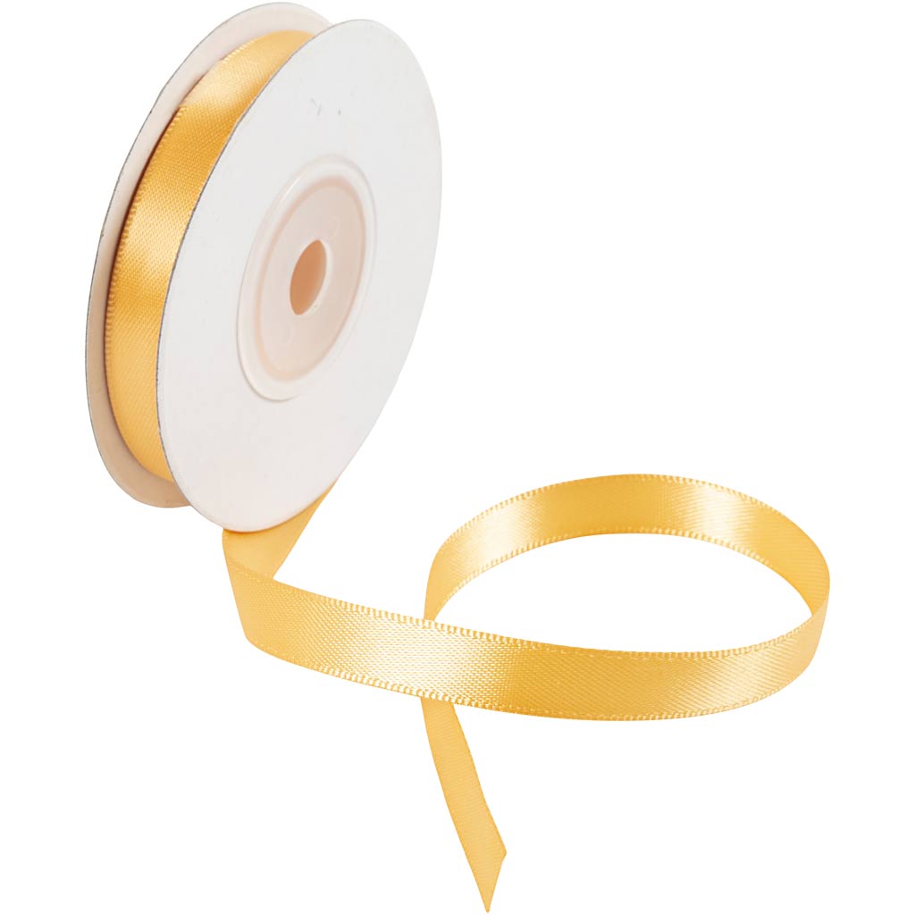 Cinta de satén amarillo — 3x10 m (1 rollo)