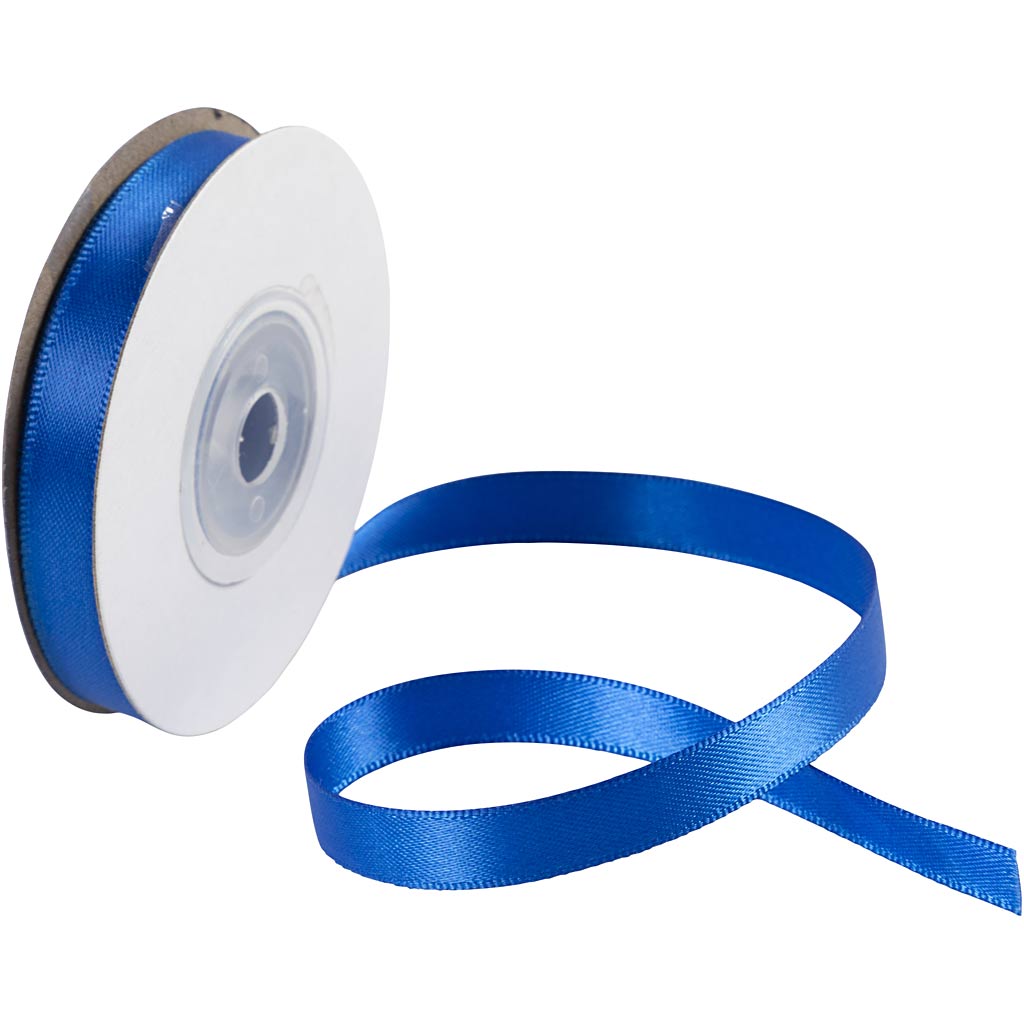 Cinta de satén azul — 3x10 m (1 rollo)