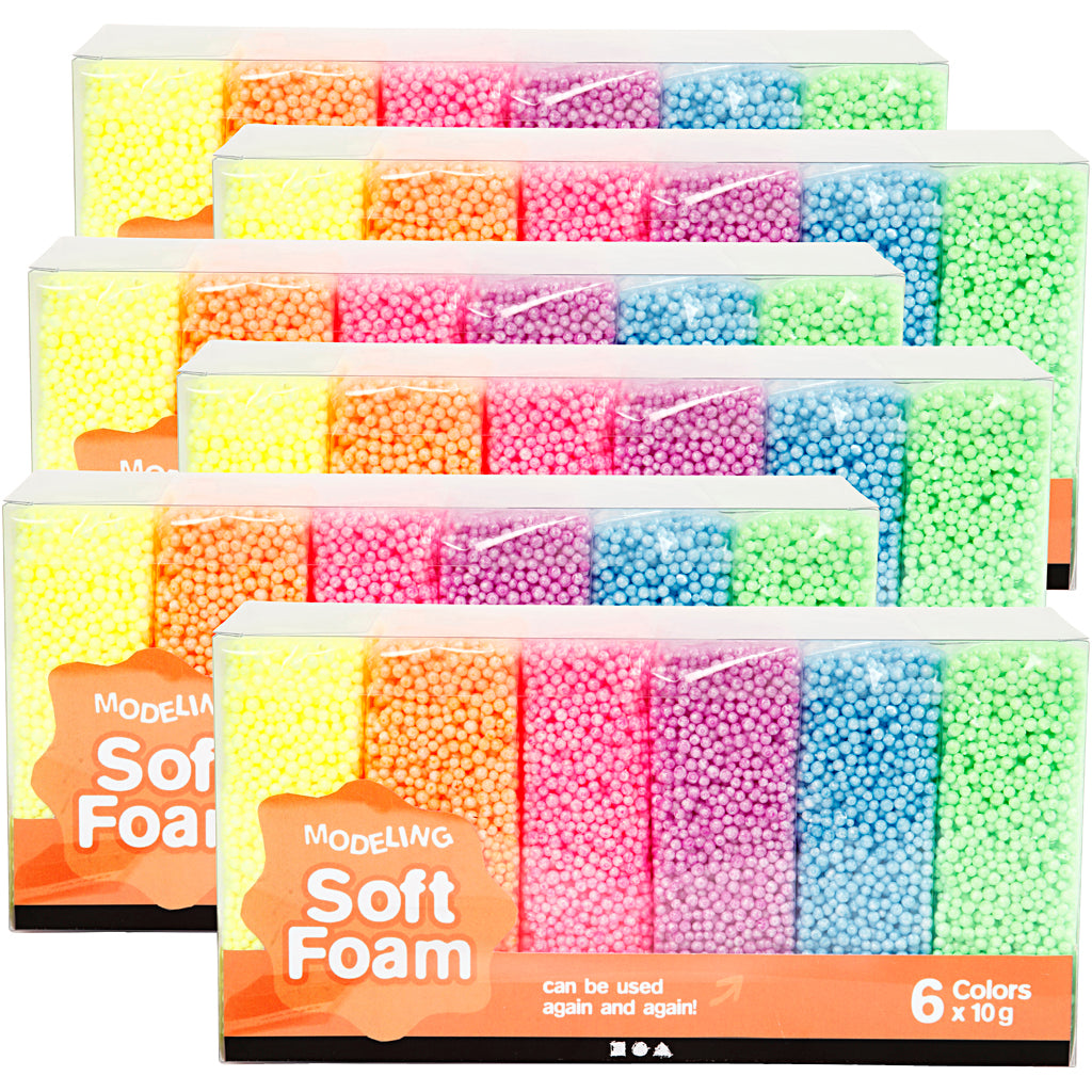 Espuma blanda colores surtidos — 6 pack (1 pack)