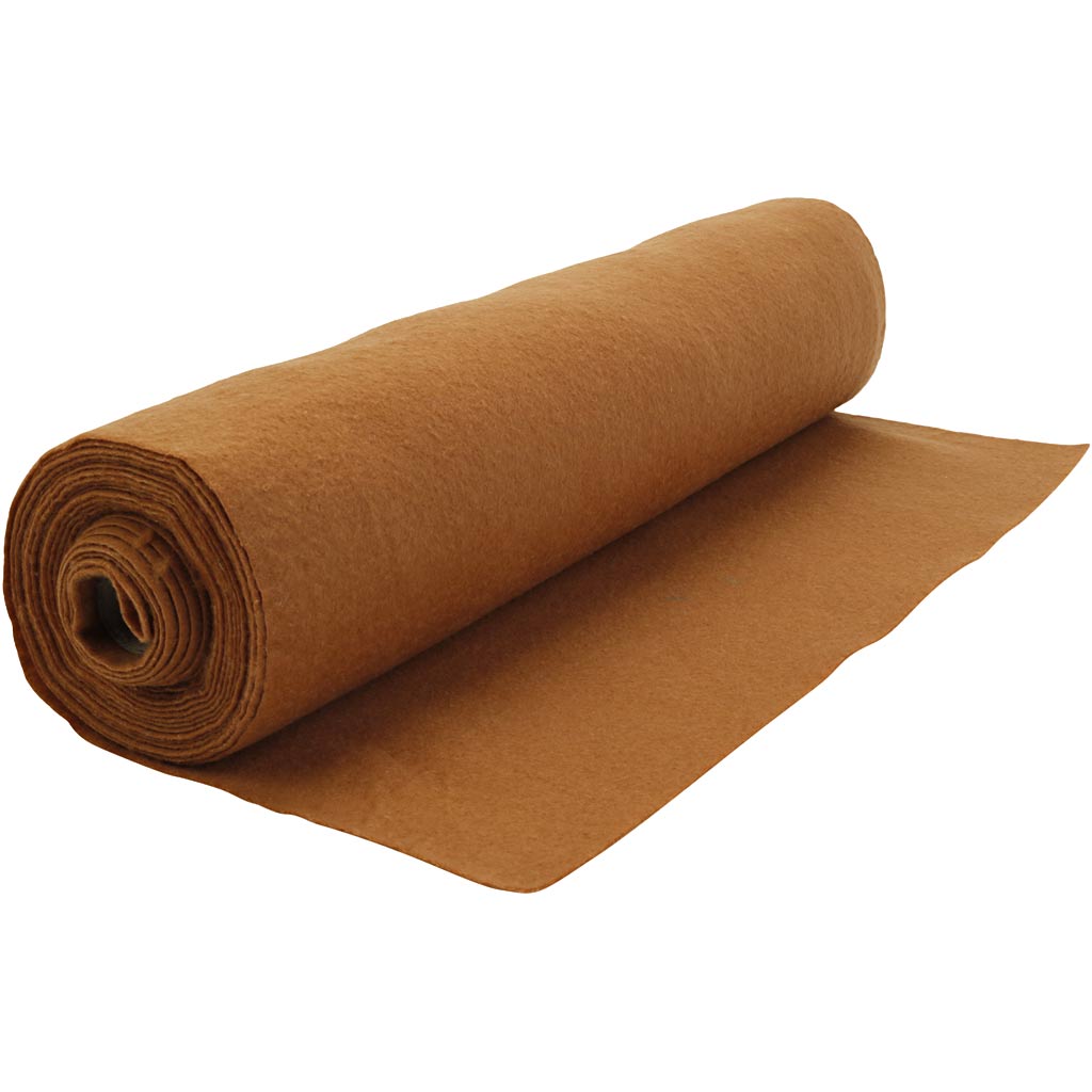 Fieltro para manualidades marrón claro 200 g — 5 m (1 rollo)