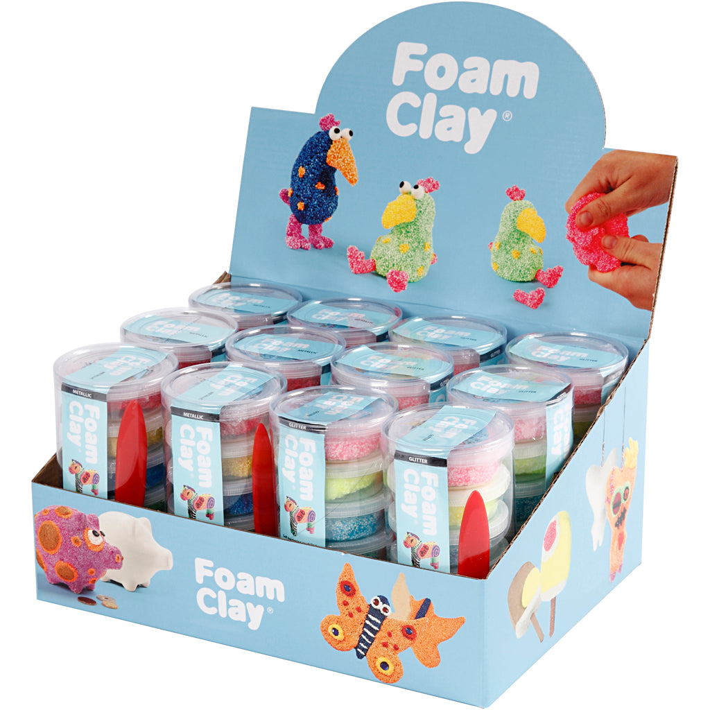 Foam Clay metalizado — 12 set (1 pack)