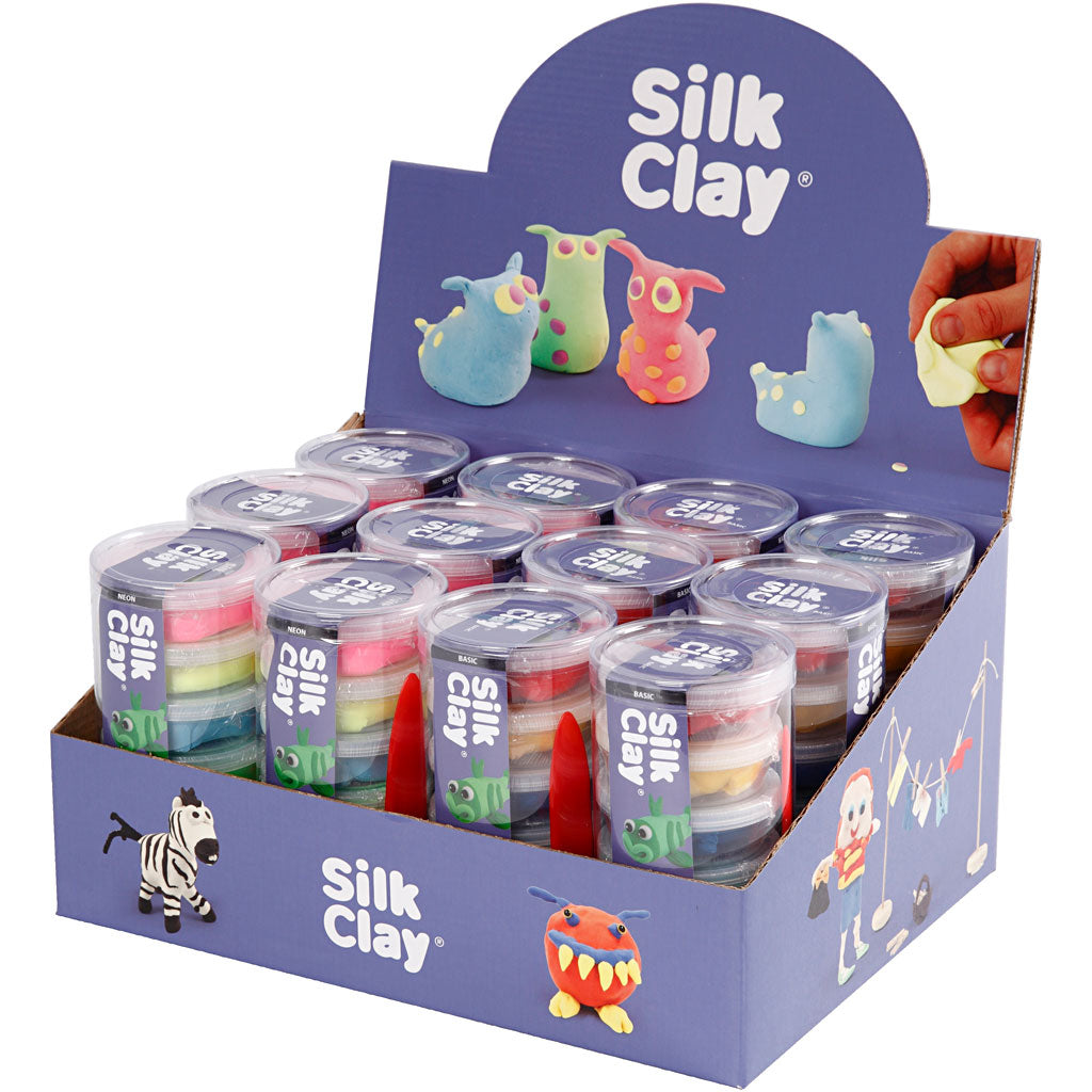 Silk Clay neón — 12 set (1 pack)