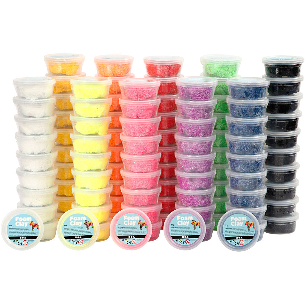 Foam Clay colores surtidos — 10x10 bote (1 pack)