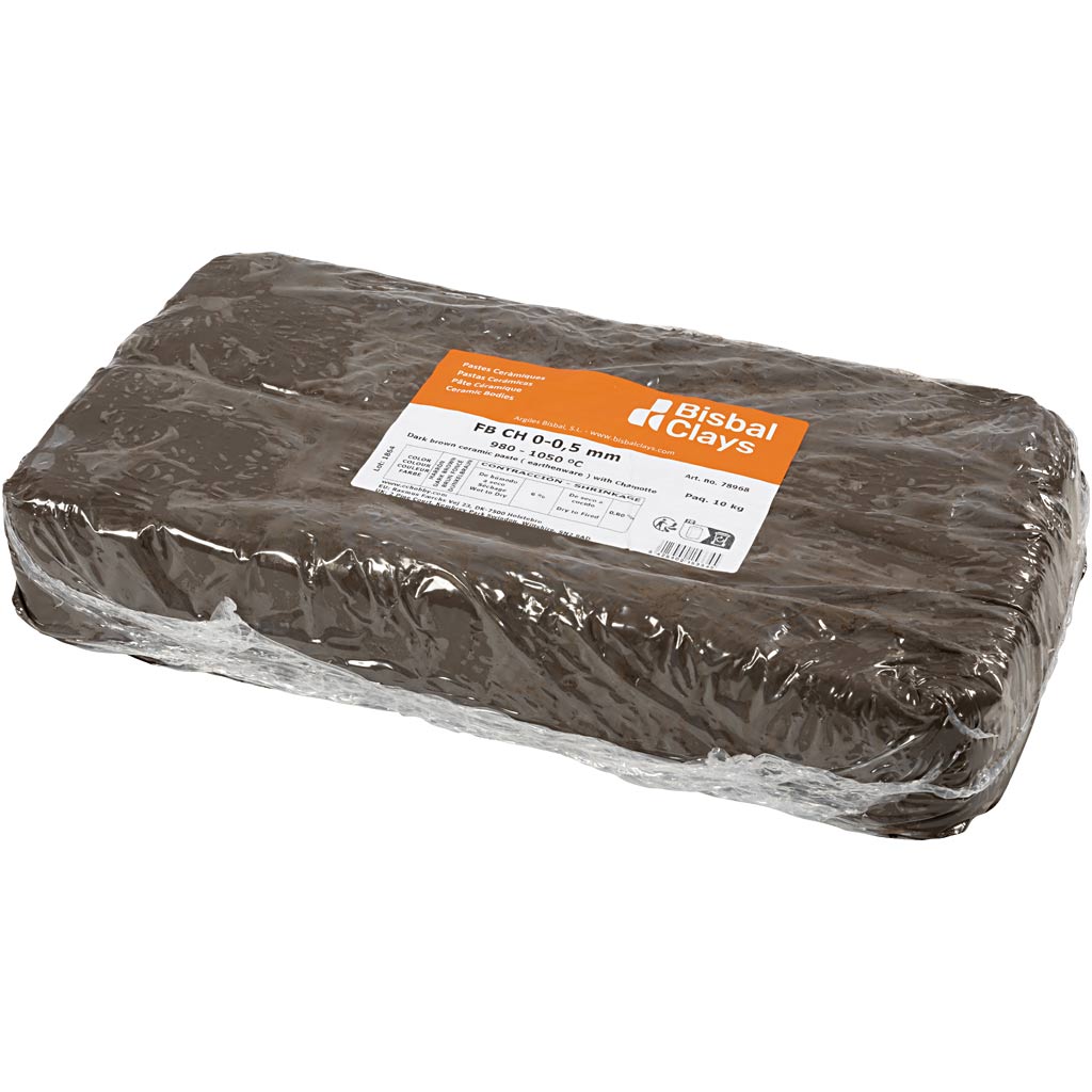 Arcilla con chamota marrón oscuro