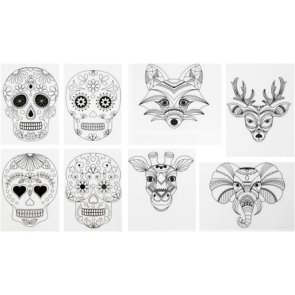 Láminas plástico mágico con motivos transparente 10.5x14.5 cm — 36 hojas (1 pack)