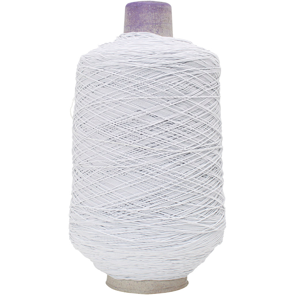 Hilo elástico fino redondo blanco — 1500 m (1 rollo)