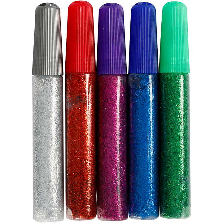 Pegamento con purpurina - 5x10 ml