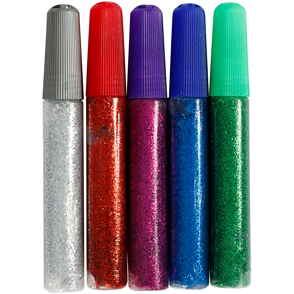 Pegamento con purpurina - 5x10 ml