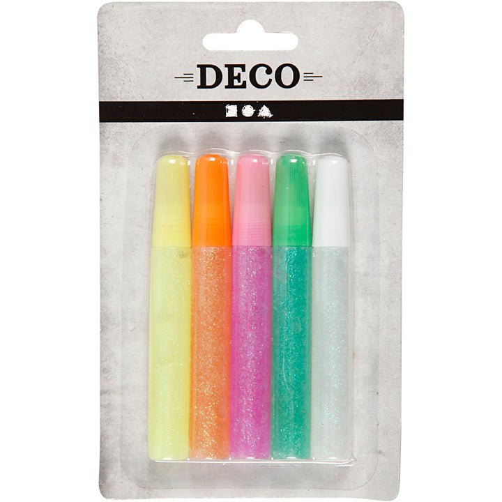 Pegamento con purpurina - 5x10 ml