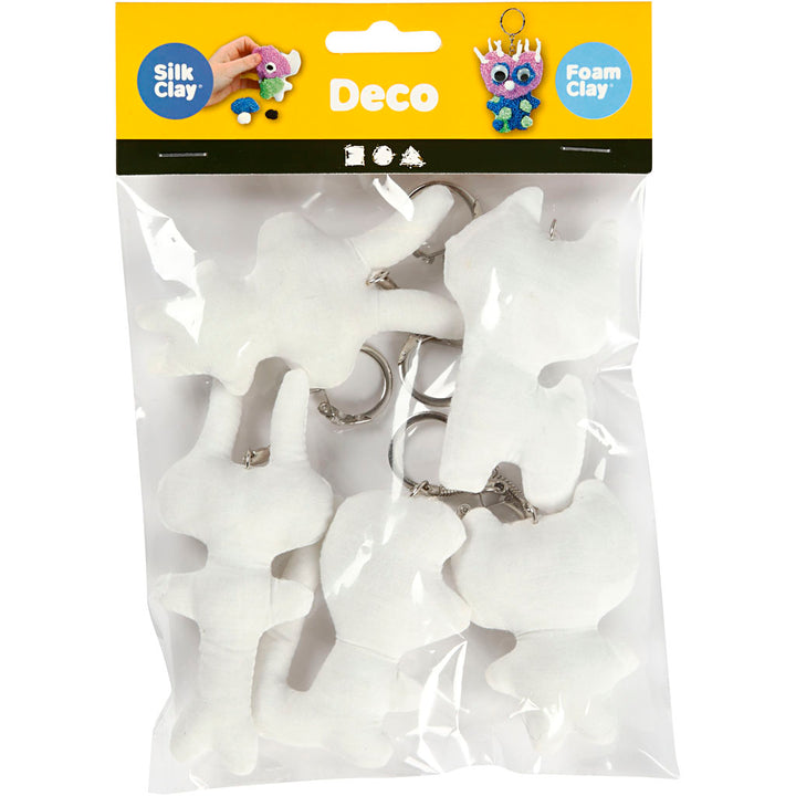 Figuras de tela con llavero - 5 unidades