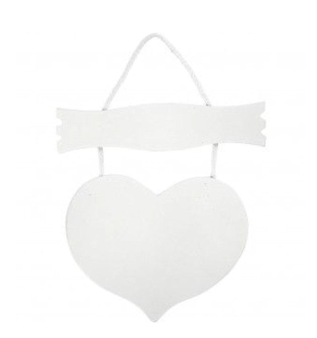 Corazón con letrero