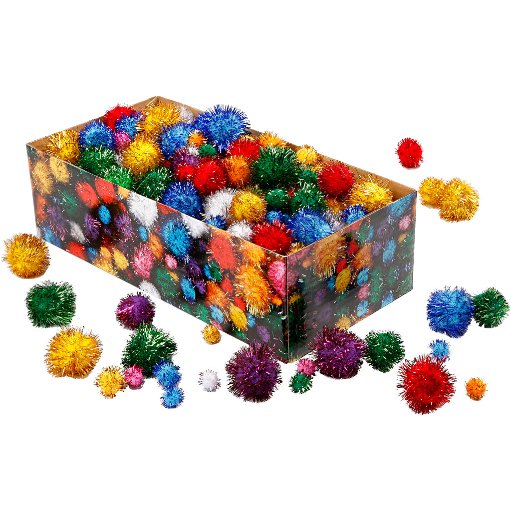 Pompones brillantes - 400 gr