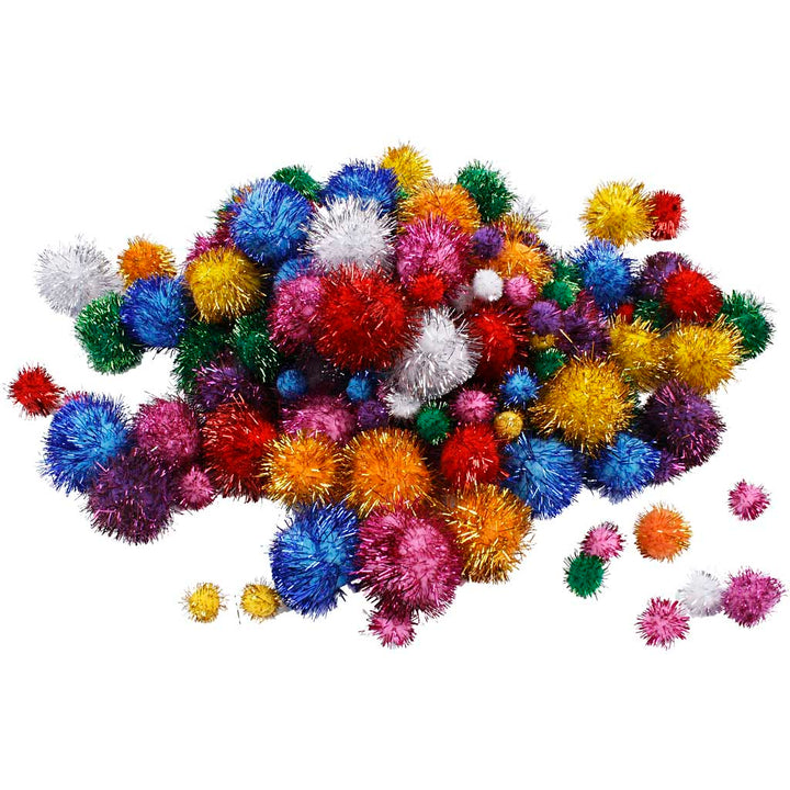 Pompones brillantes - 400 gr