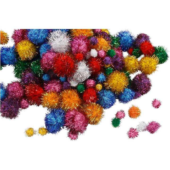 Pompones brillantes - 400 gr