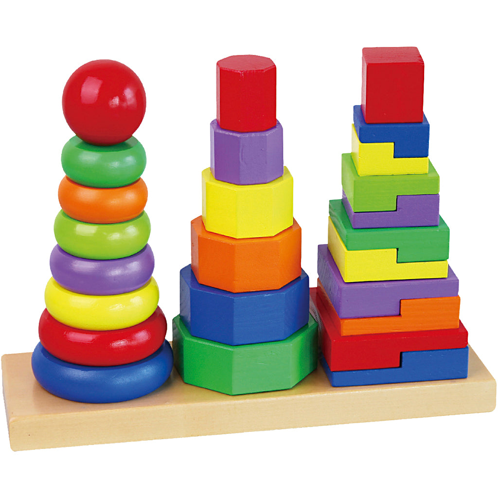 Torre geométrica apilable VIGA 28x21x9 cm — 1 set