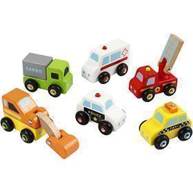 Mini coches VIGA — 6 piezas (1 pack)