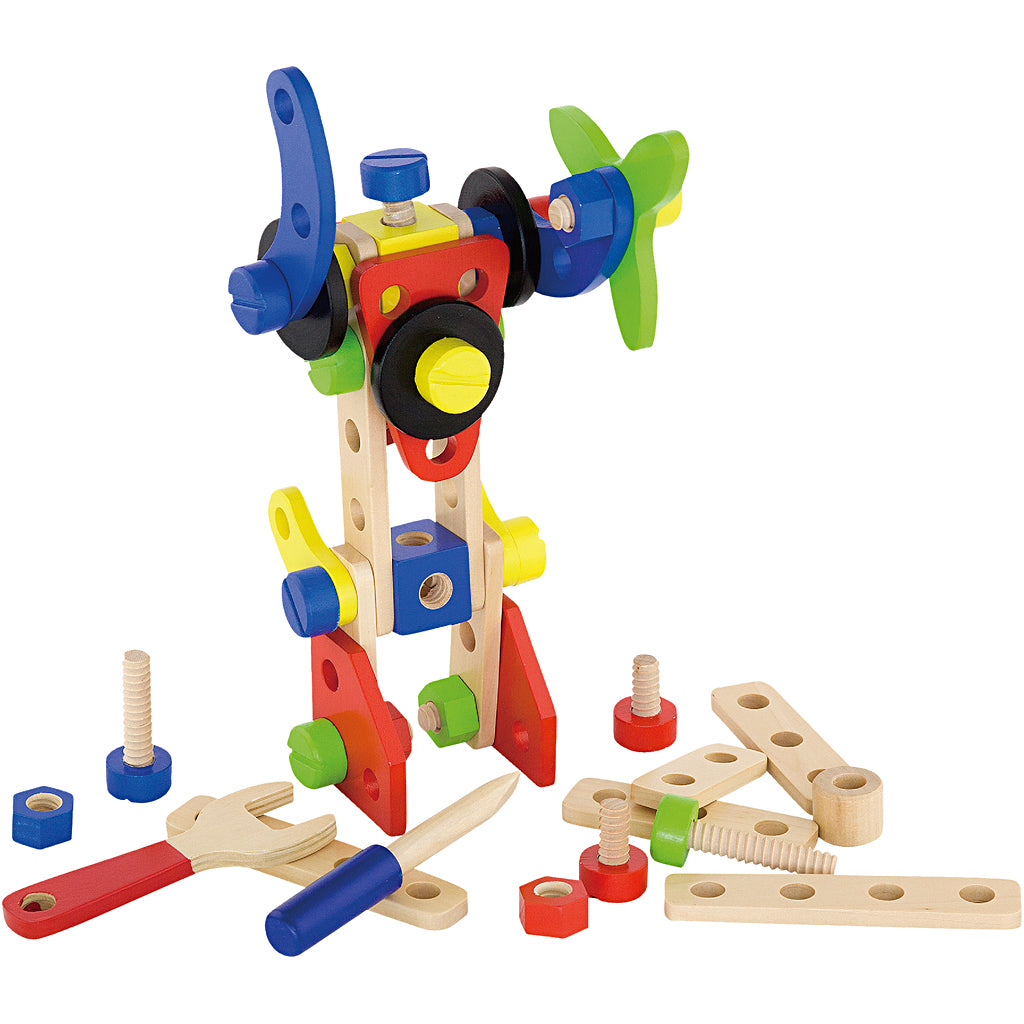 Bloques de construcción de madera VIGA — 68 piezas (1 set)