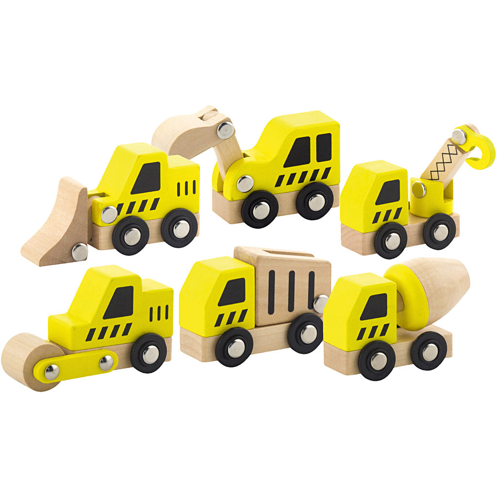 Mini coches VIGA — 6 piezas (1 set)